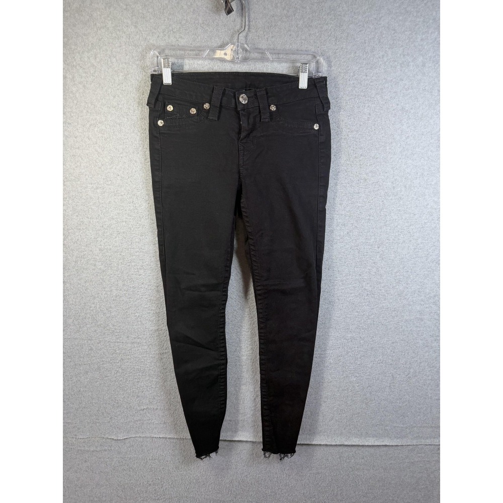 True Religion Jeans Womens‎ 25 Black Paris Legging Low Rise Skinny Stretch